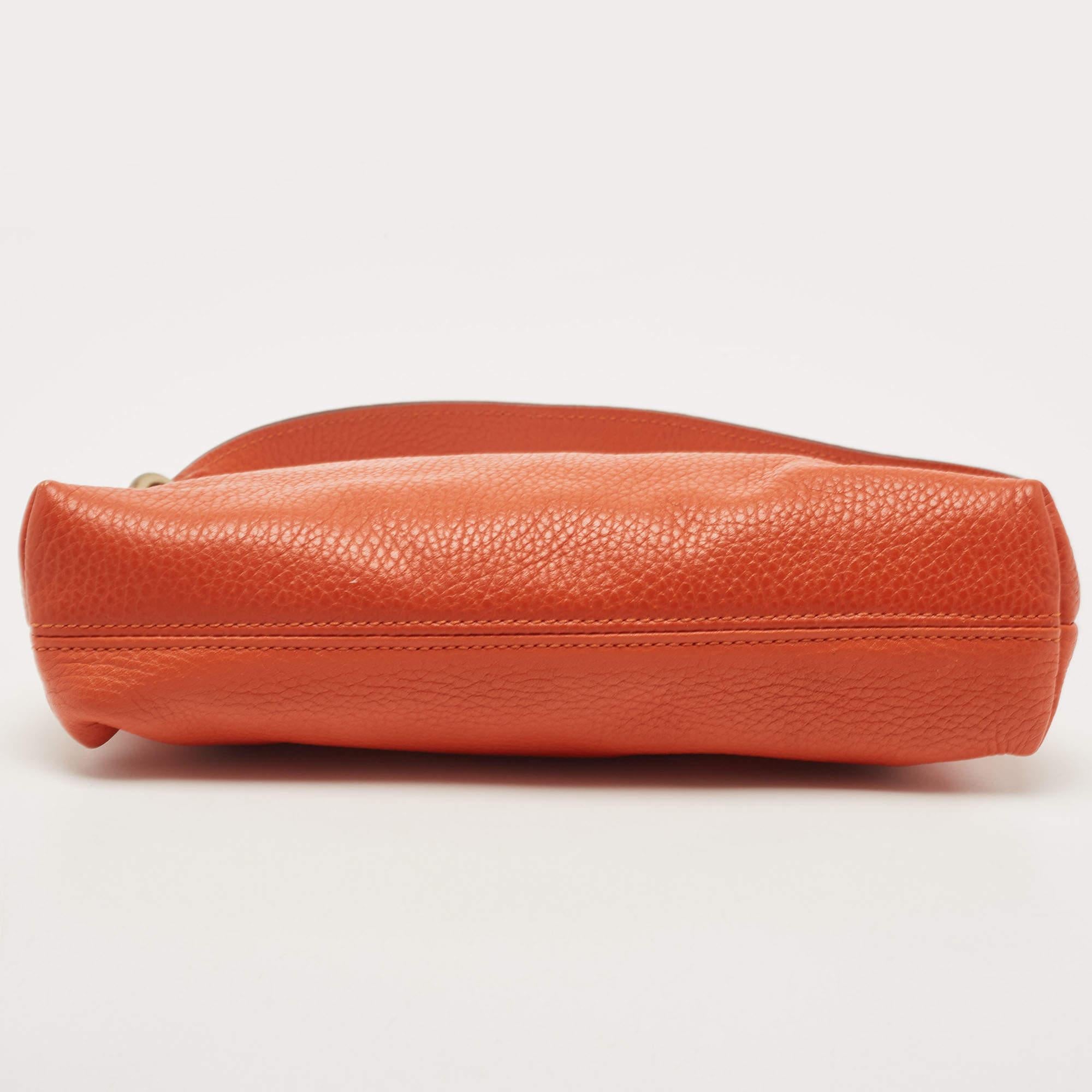 Burberry Orange Leather Shoulder Bag 1