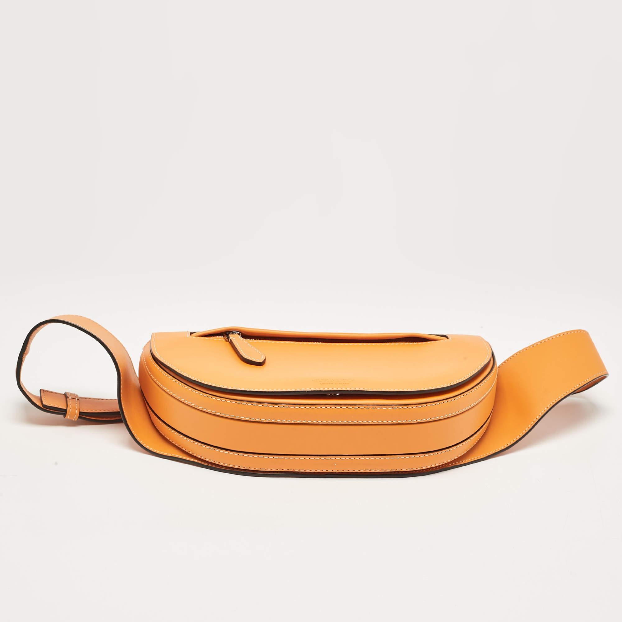 Burberry Orange Leather Small Olympia Bumbag For Sale 2