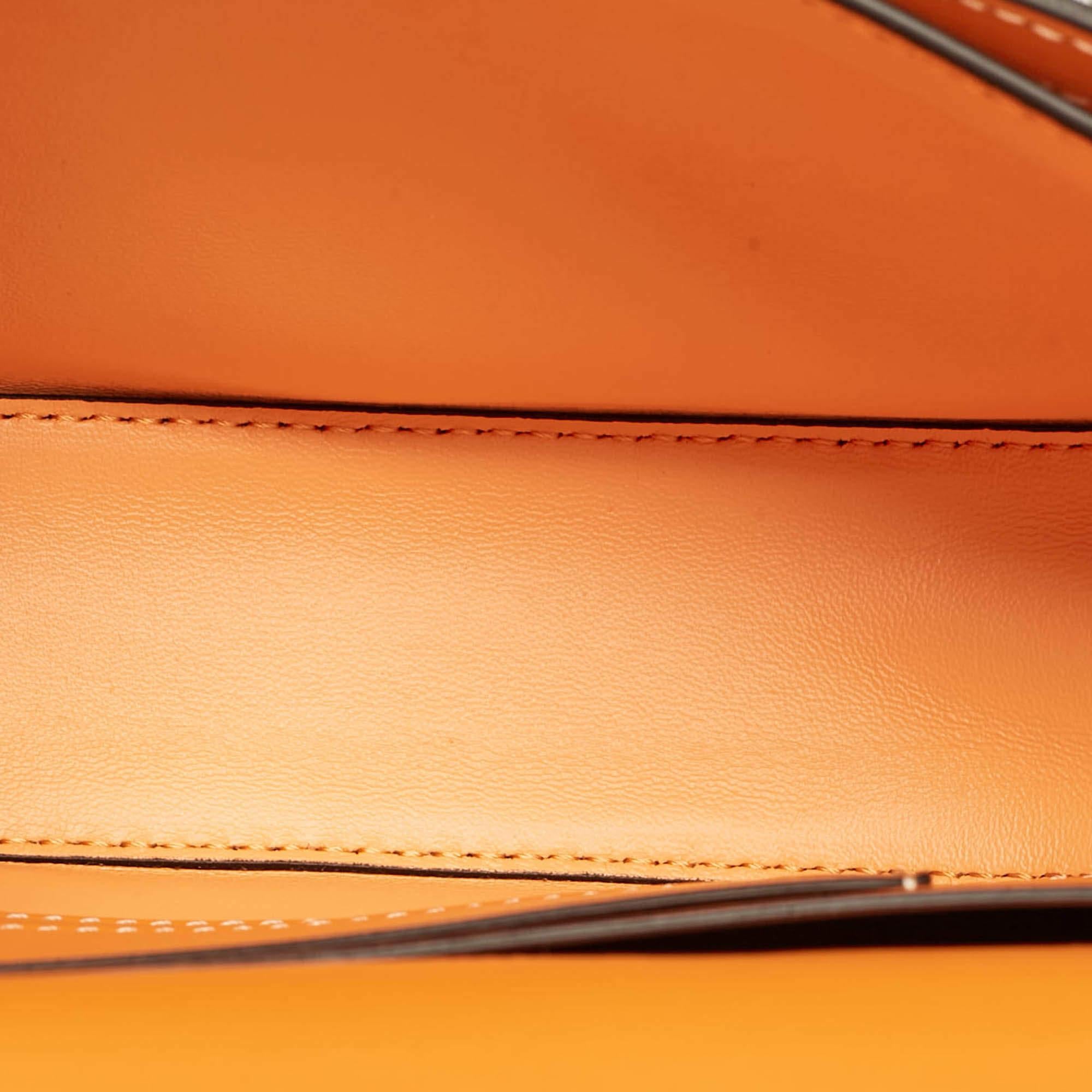 Burberry Orange Leather Small Olympia Bumbag For Sale 3