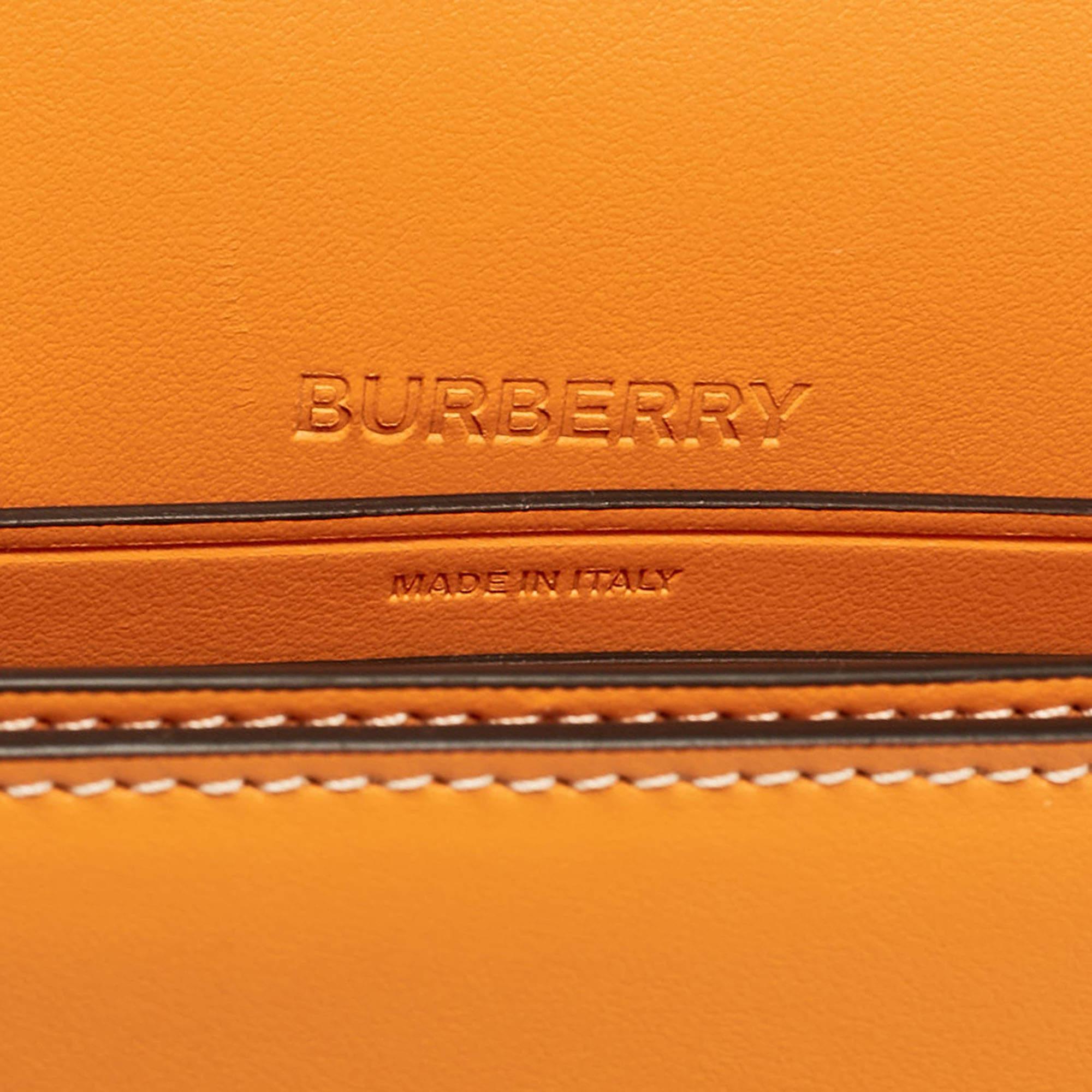 Burberry Orange Leather Small Olympia Bumbag For Sale 4