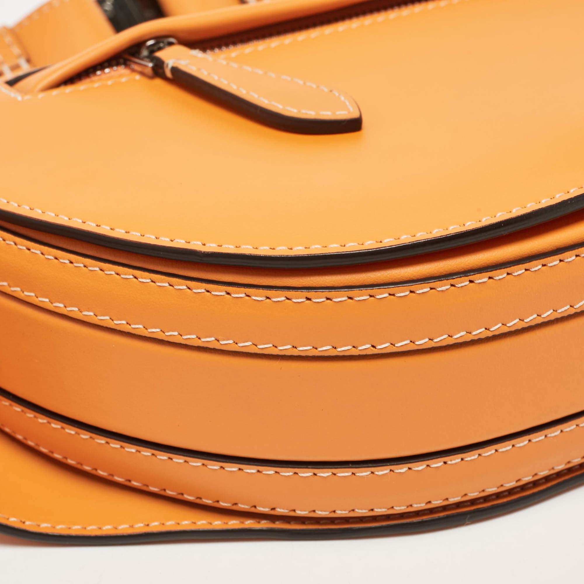 Burberry Orange Leather Small Olympia Bumbag For Sale 5