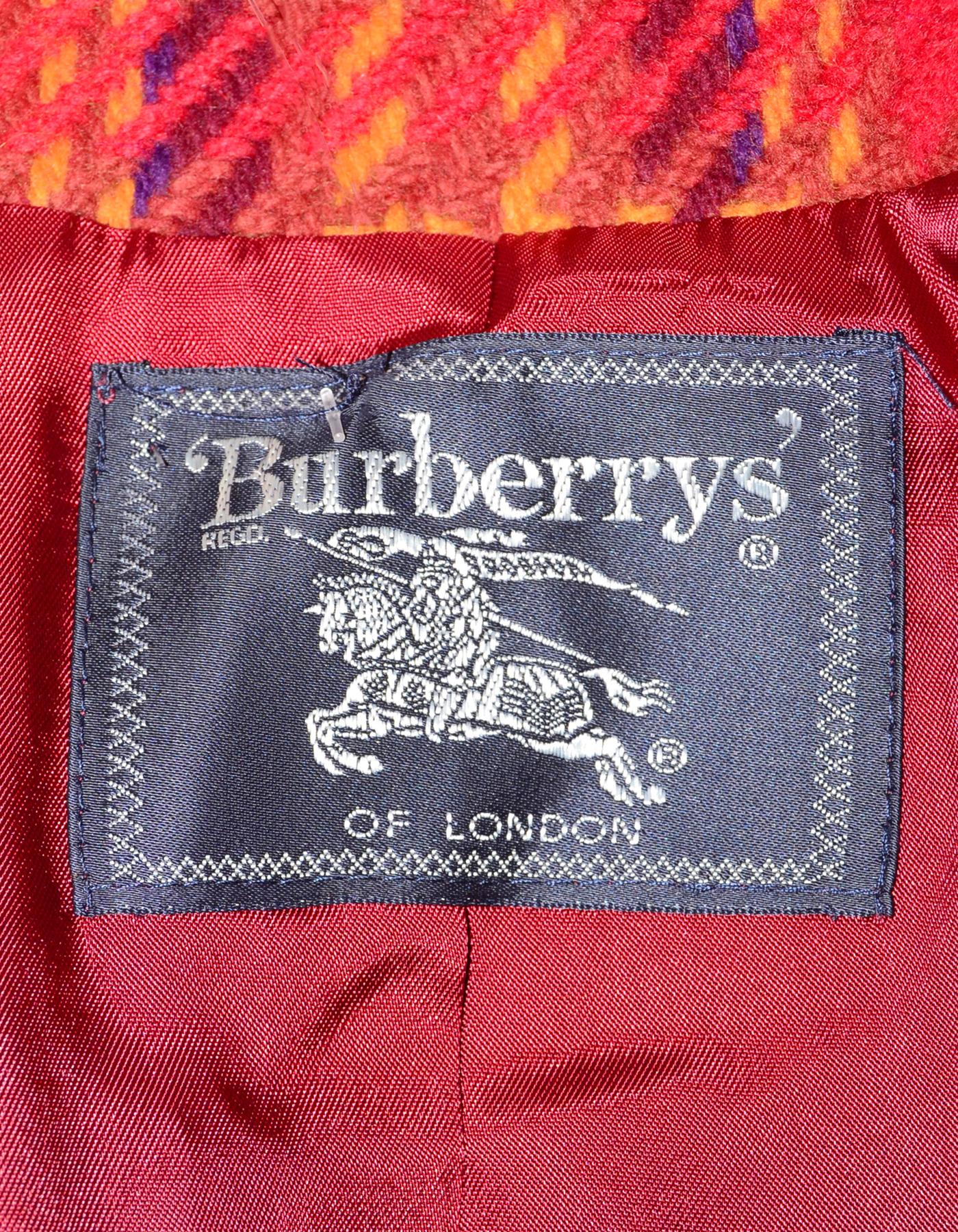 burberry red tartan coat