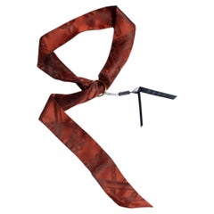 Burberry, orange tie scarf