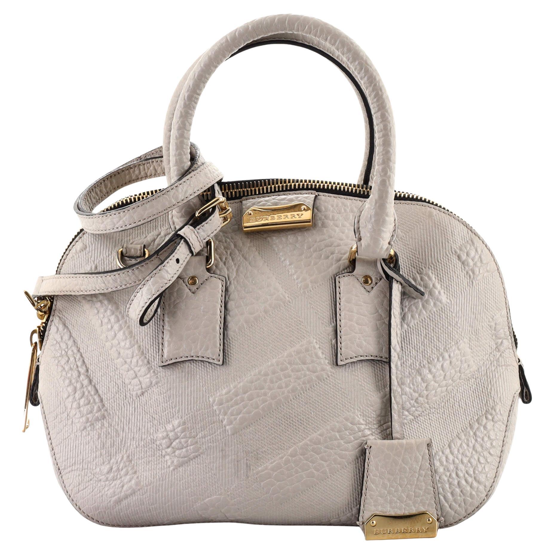 Burberry Orchard Bag Check Embossed Leather Small at 1stDibs