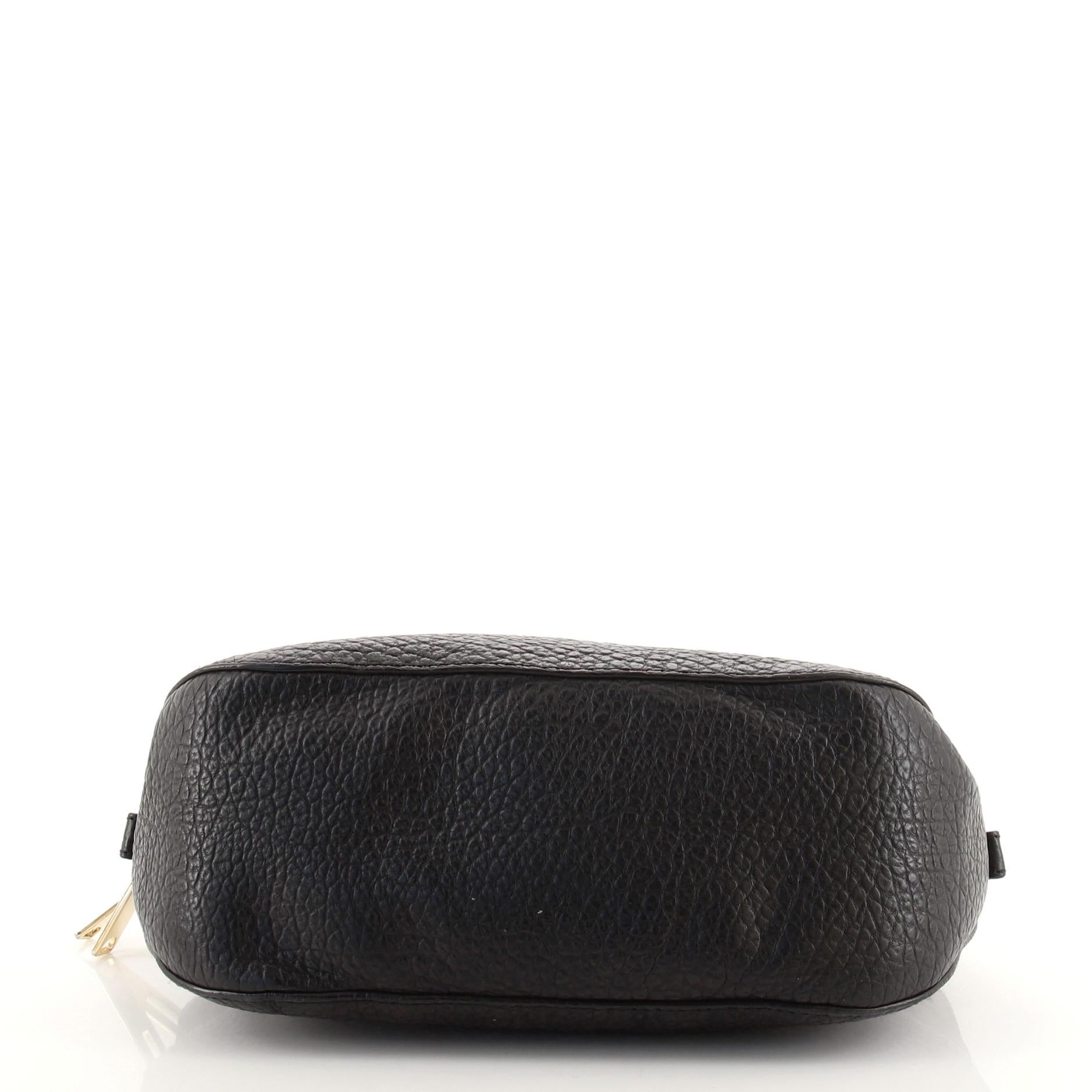 Burberry Orchard Tasche Heritage Genarbtes Leder Klein im Zustand „Gut“ in NY, NY