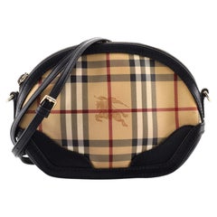 Burberry Orchard Crossbody Bag Haymarket Coated Canvas and Leather Mini