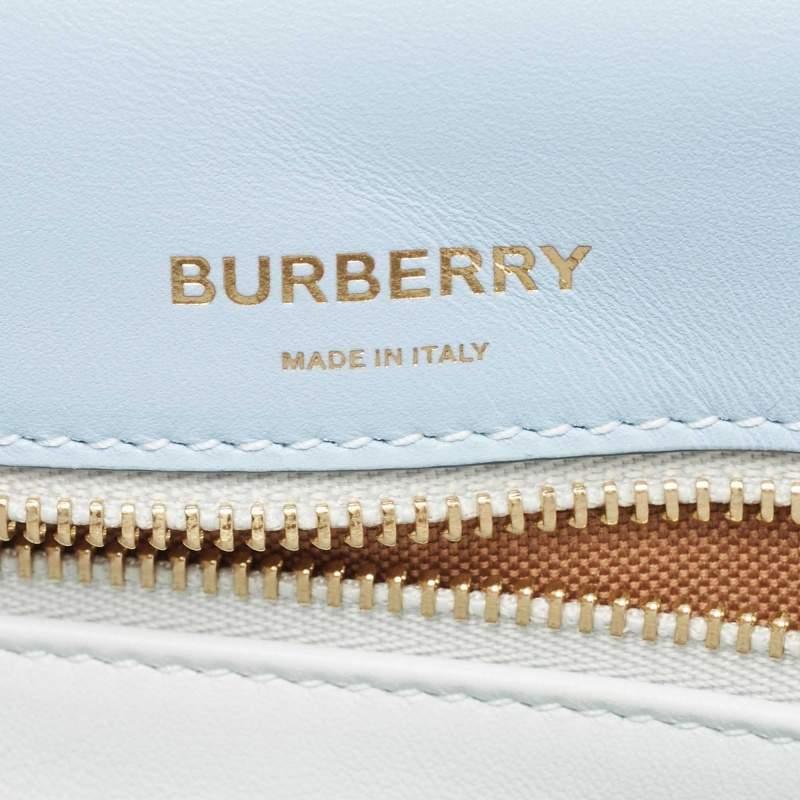 Burberry Pale Blue Soft Leather Small Olympia Chain Shoulder Bag 7