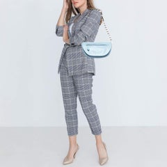 Burberry Pale Blue Soft Leather Small Olympia Umhängetasche