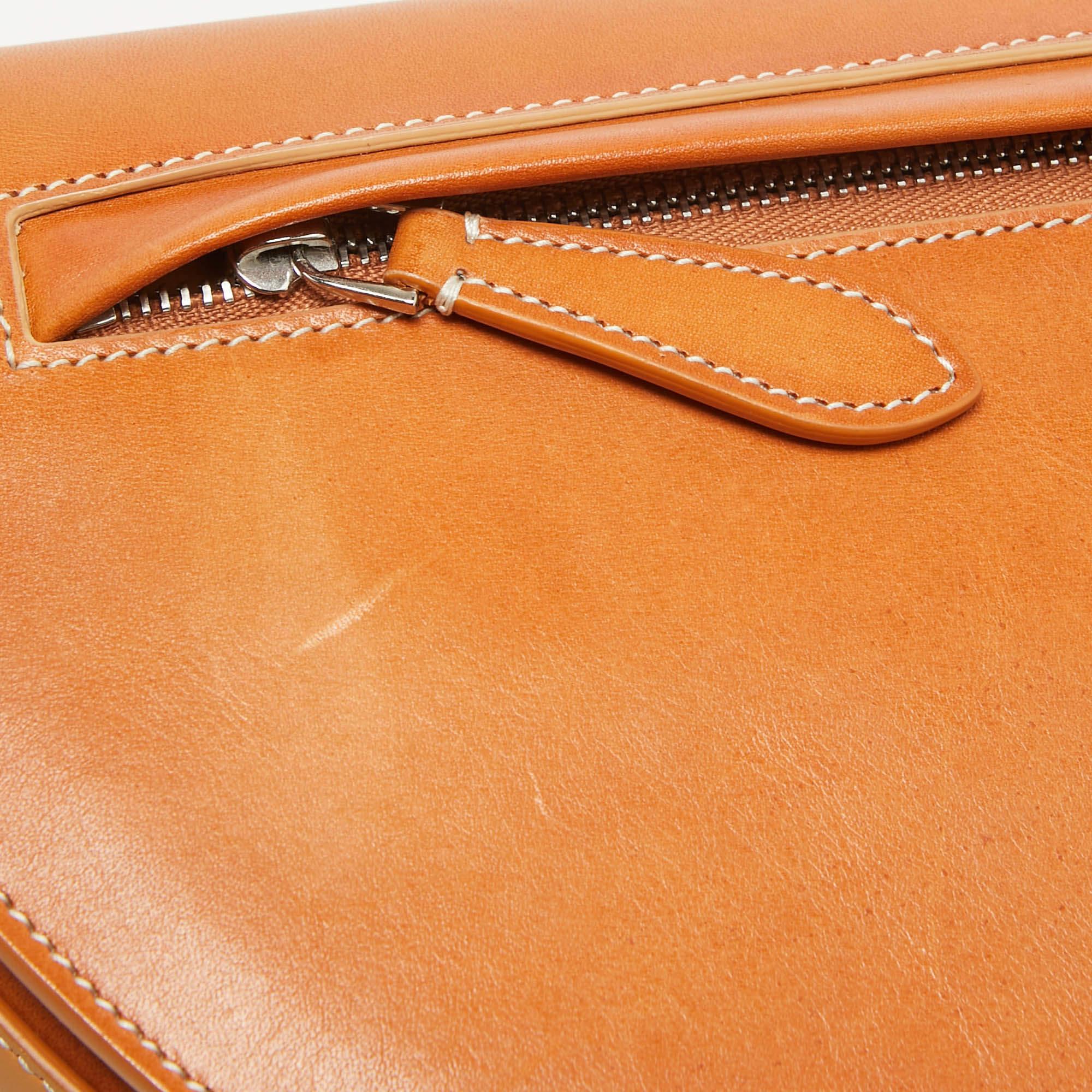 Burberry Pale Orange Leather Small Olympia Shoulder Bag For Sale 2