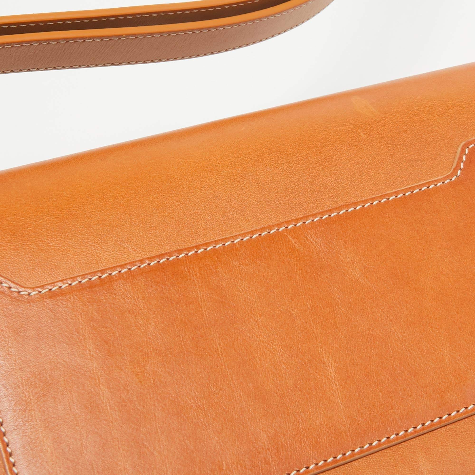 Burberry Pale Orange Leather Small Olympia Shoulder Bag For Sale 4