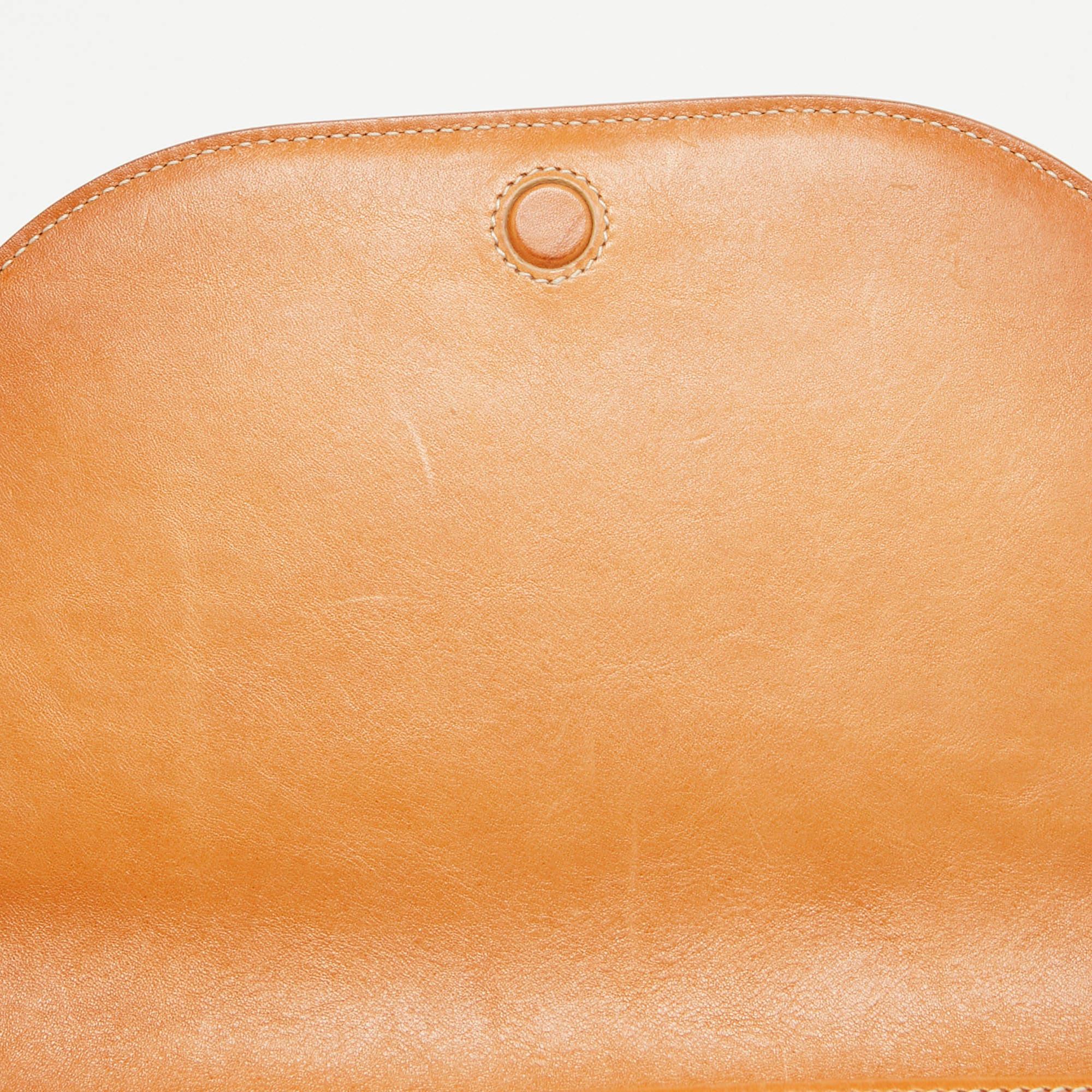 Burberry Pale Orange Leather Small Olympia Shoulder Bag For Sale 5
