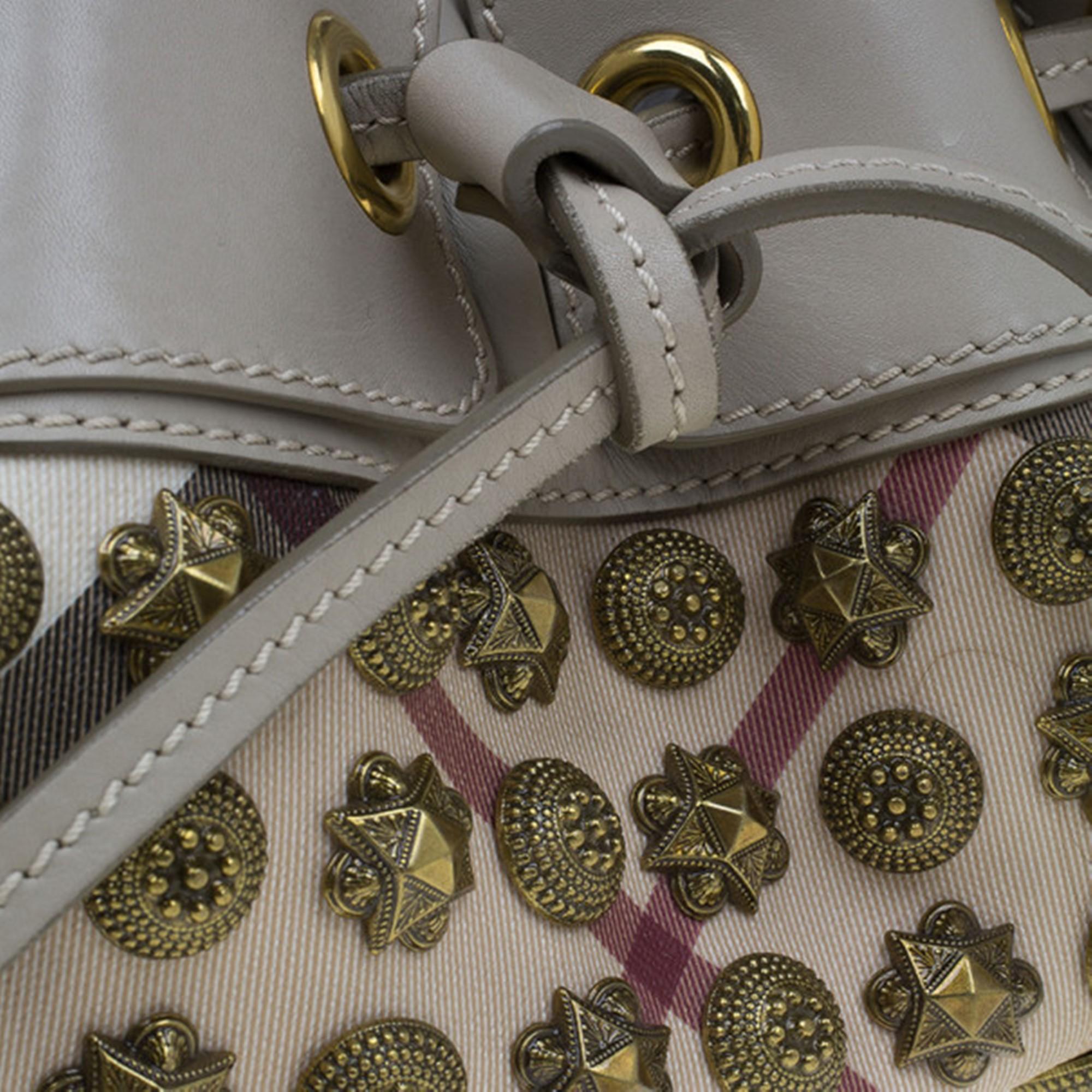 Burberry Pastel Nova Check Warrior Studded Hobo 1