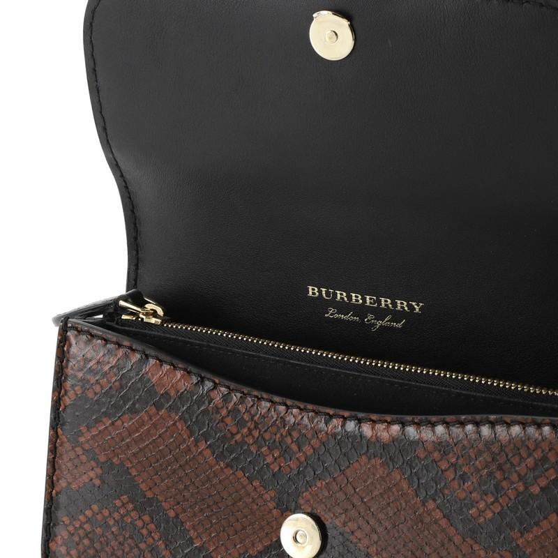 Burberry Patchwork Buckle Flap Bag Snakeskin With Leather Small  In Good Condition In NY, NY