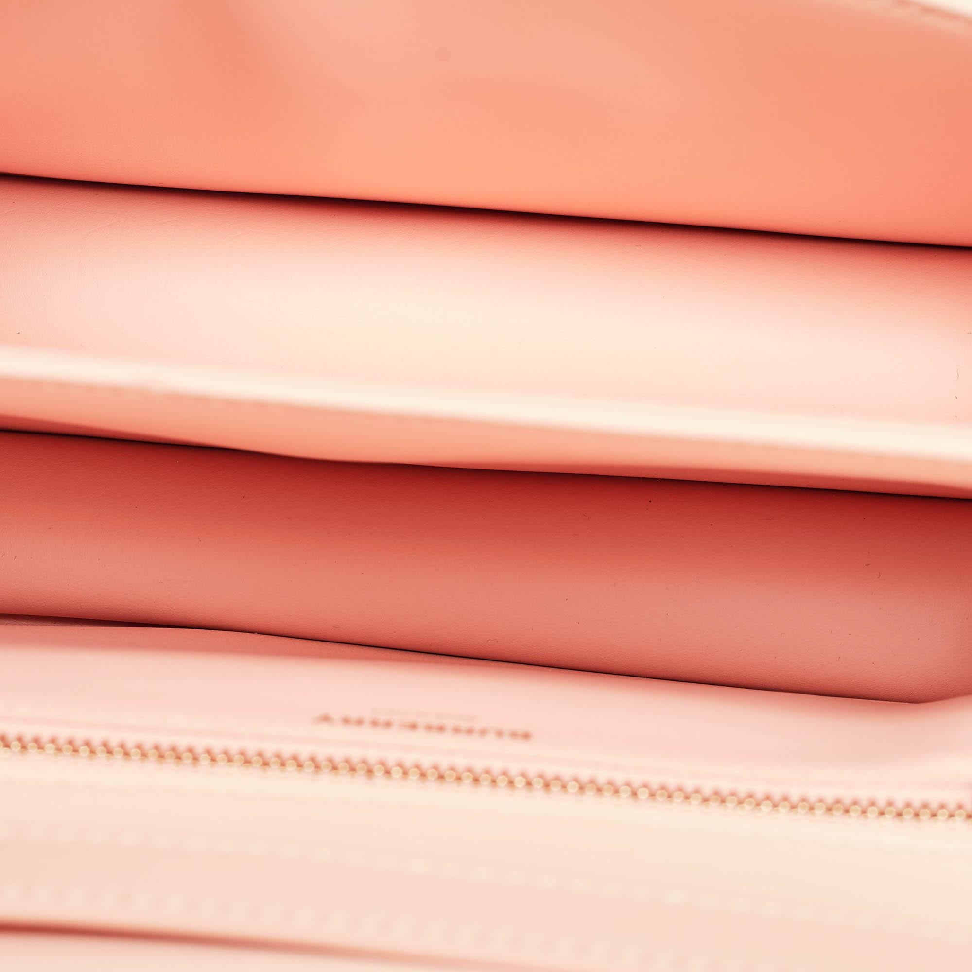 Burberry Peach Pink Leather Small TB Shoulder Bag 3