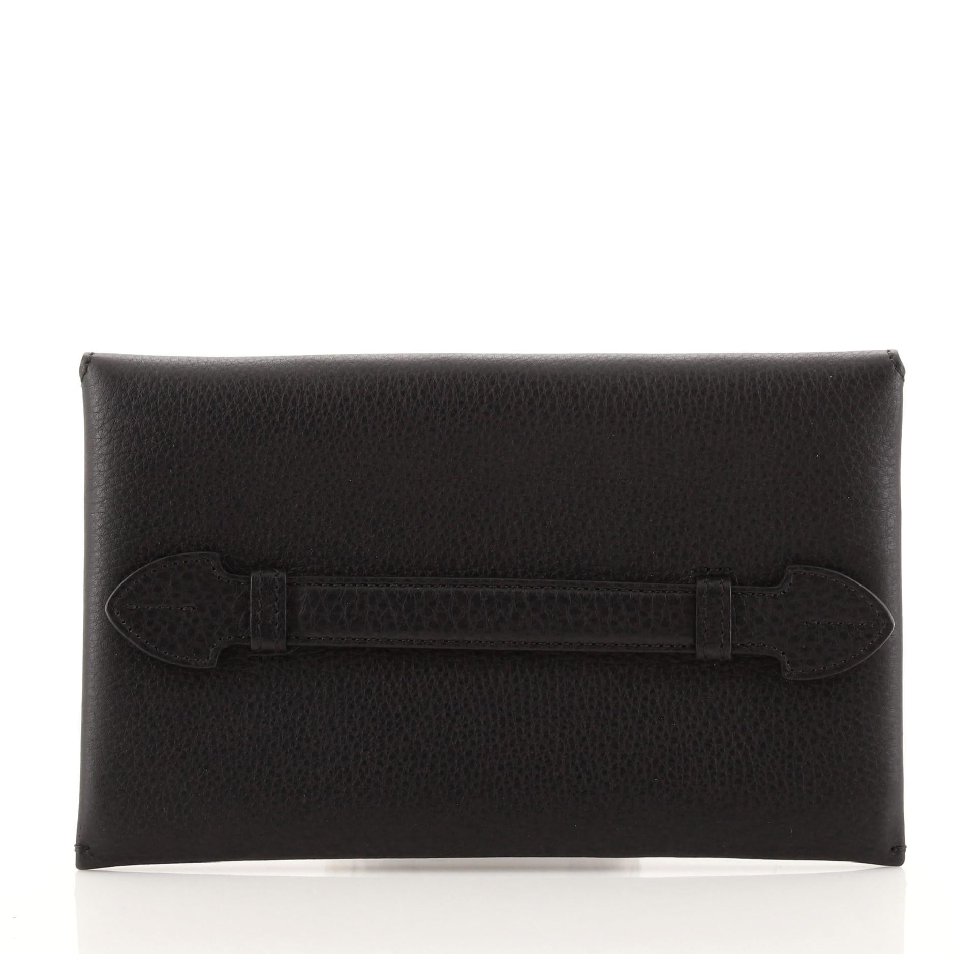 Black Burberry Pearson Clutch Leather