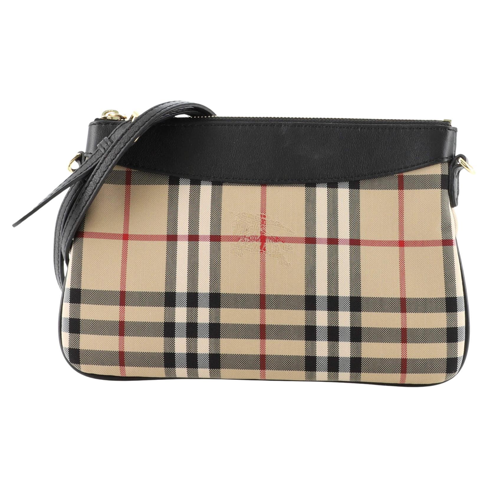 Burberry Peyton Crossbody Bag Horseferry Check Canvas