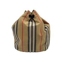 Burberry Phoebe Heritage Stripe Bucket Bag