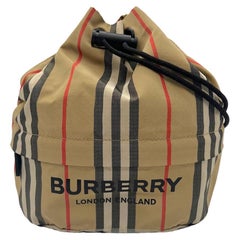 Burberry Phoebe Heritage Stripe Bucket Bag