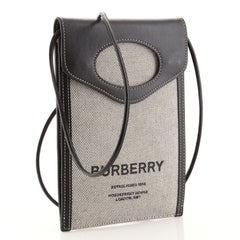 Burberry  Phone Case Crossbody Canvas with Leather