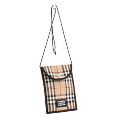 Burberry Phone Case Lanyard Vintage Karo Segeltuch Druck