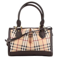 Burberry Pilgrim Satchel Haymarket Coated Canvas