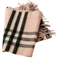 Burberry Pink/Black Plaid and Glitter Cashmere Blend Scarf For Sale at  1stDibs | burberry glitter scarf, pink and black burberry scarf