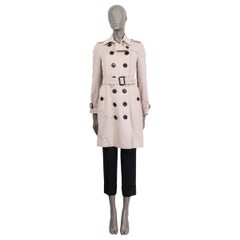 BURBERRY pink cashmere THE SANDRINGHAM Trench Coat Jacket 6 XS