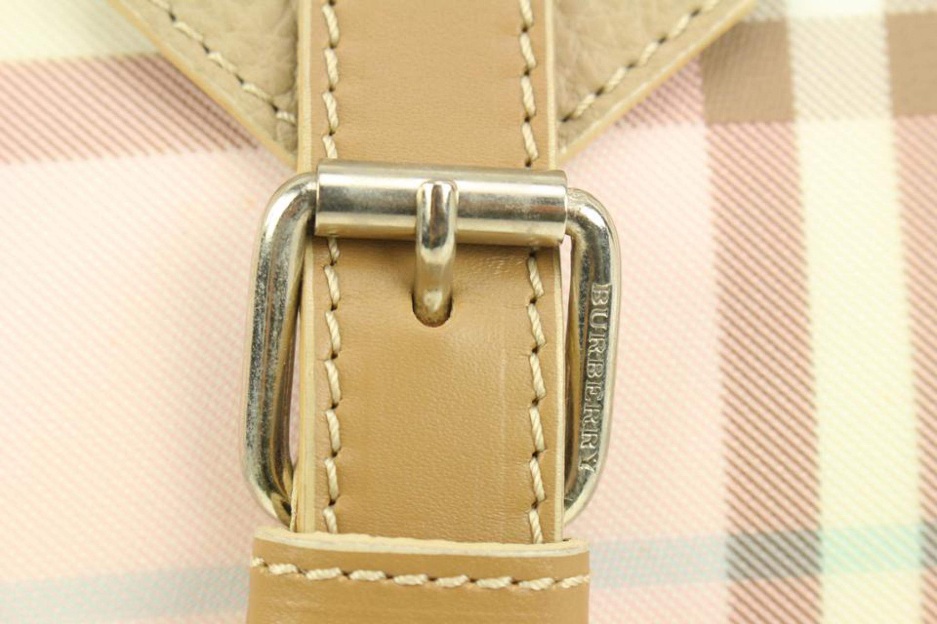 Burberry Candy Check Diaper-Tasche aus rosa Baumwolle mit changed Pad 14b419s 5