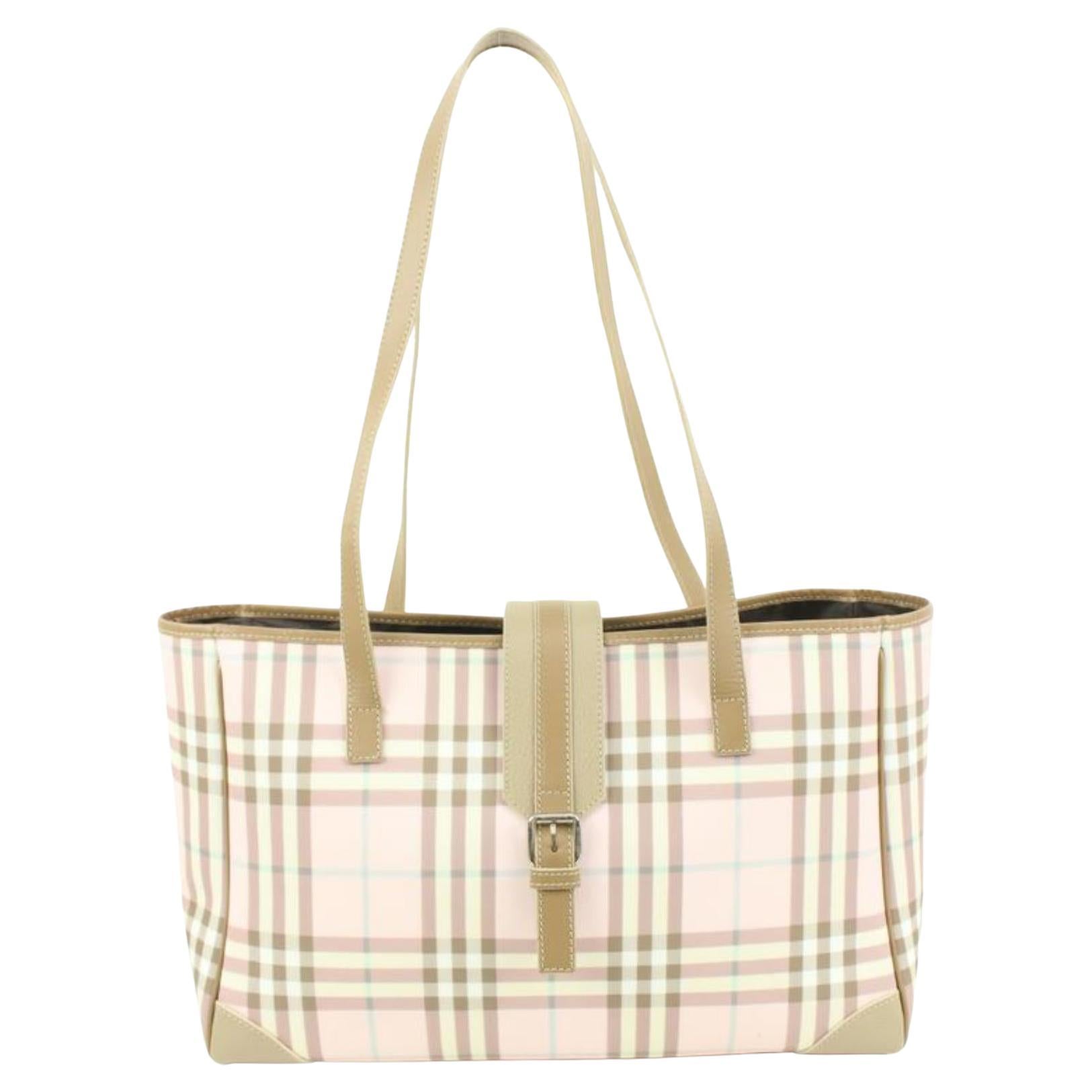 Burberry Pink Cotton Candy Check Diaper Bag with Changing Pad 14b419s For  Sale at 1stDibs