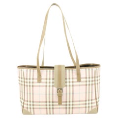 Burberry Candy Check Diaper-Tasche aus rosa Baumwolle mit changed Pad 14b419s