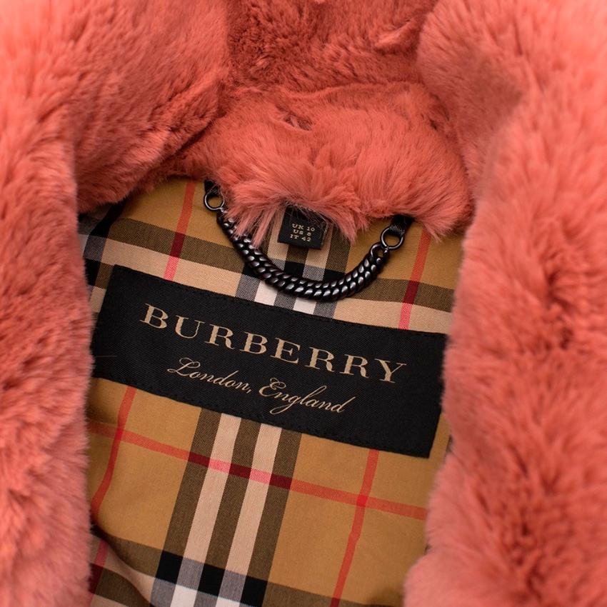 burberry faux fur coat