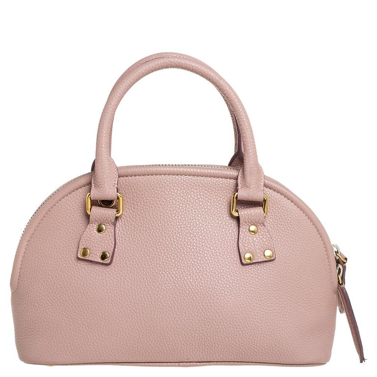 Burberry Pink Grained Leather Small Bloomsbury Heritage Satchel at 1stDibs