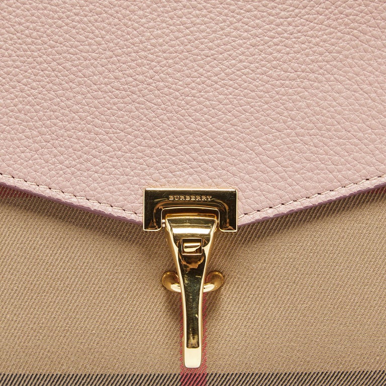 Burberry Leather Macken Crossbody Bag Pink Pony-style calfskin ref