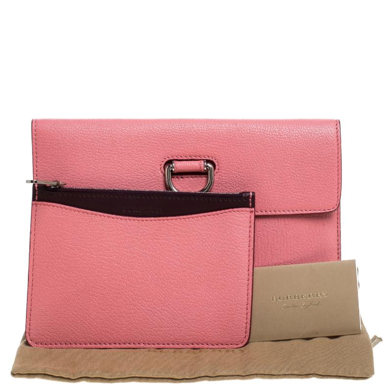 Burberry Pink Leather Clutch 7