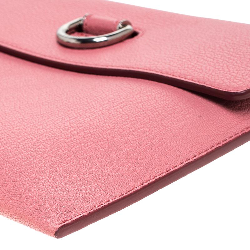 Burberry Pink Leather Clutch 4