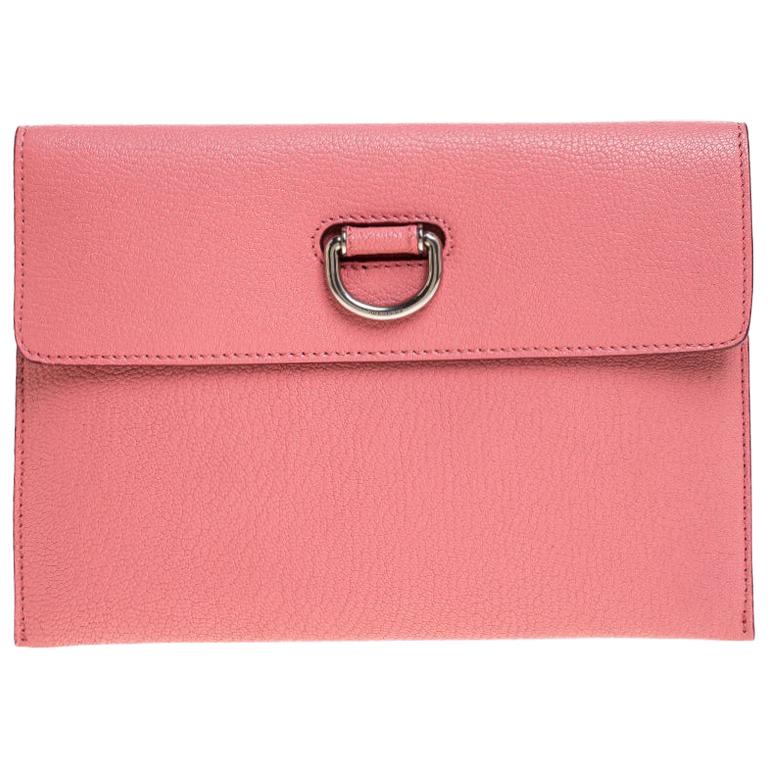 Burberry Pink Leather Clutch