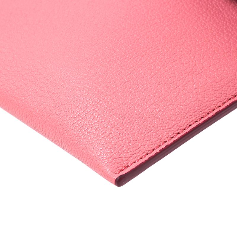 Burberry Pink Leather Patton Clutch 4