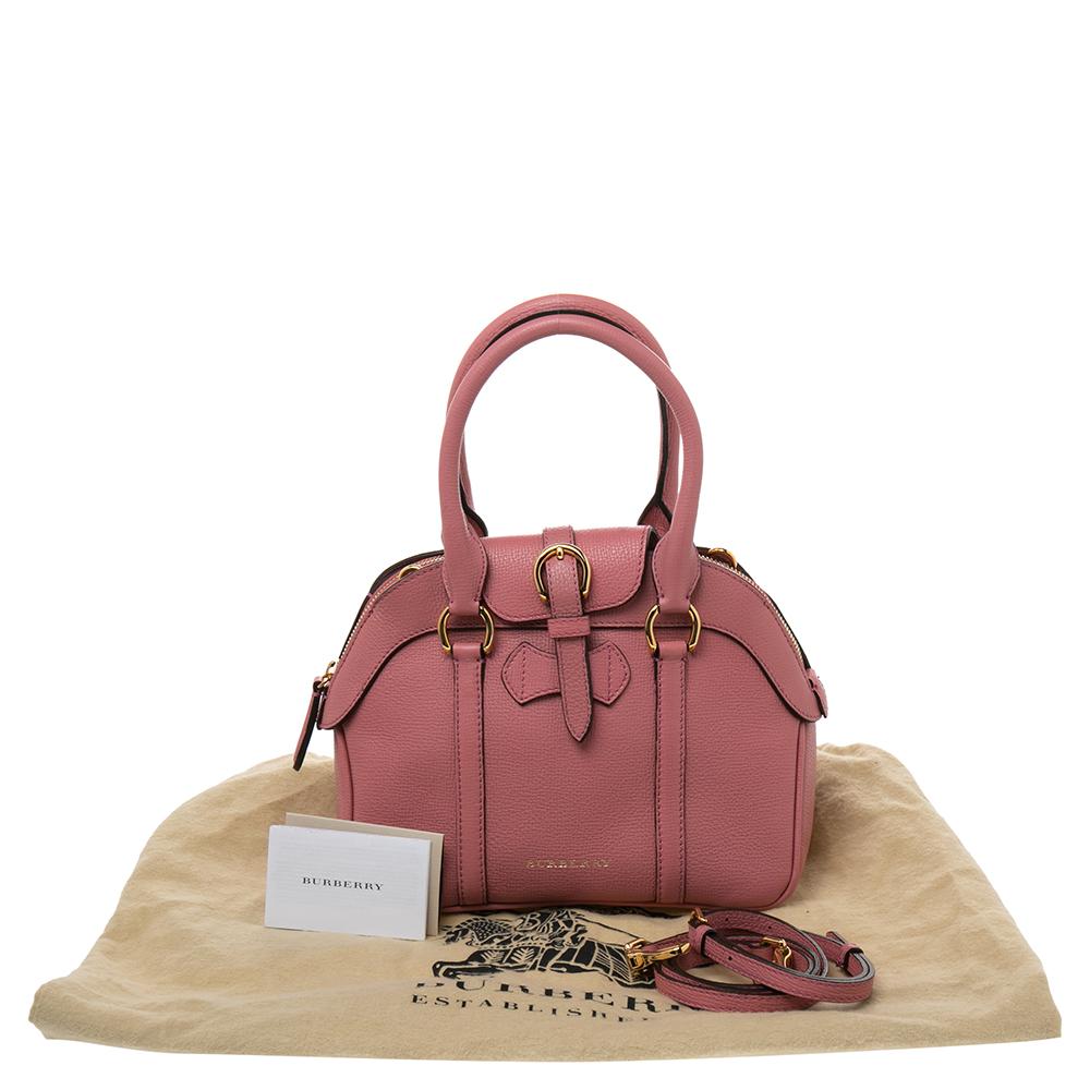 Burberry Pink Leather Small Milverton Satchel 7