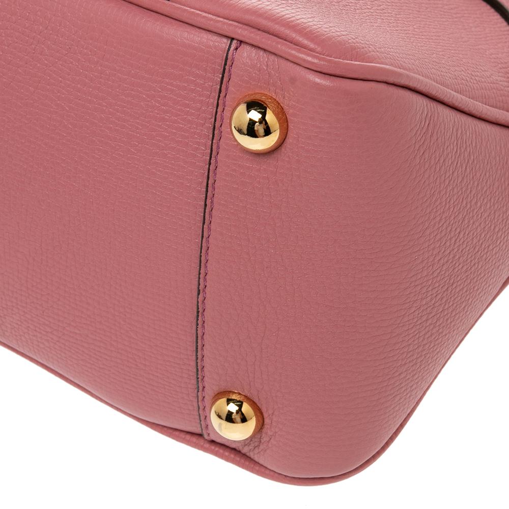 Burberry Pink Leather Small Milverton Satchel 4