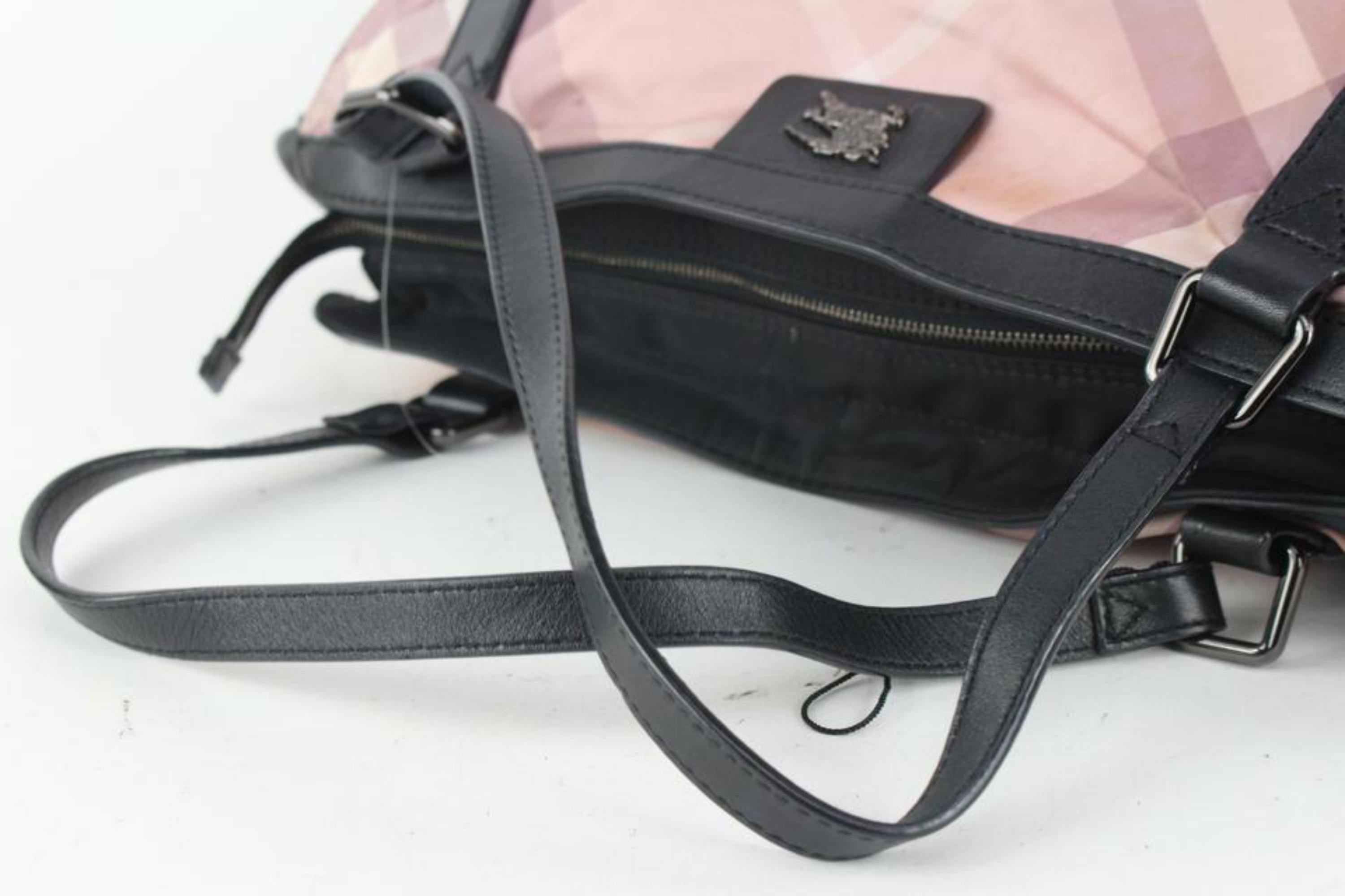 Burberry Pink Nova Check Shopper Tote Bag 928bur79 For Sale 3