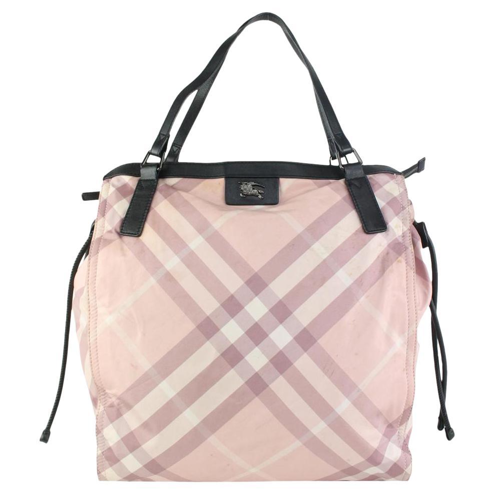 Burberry Pink Nova Check Shopper Tote Bag 928bur79