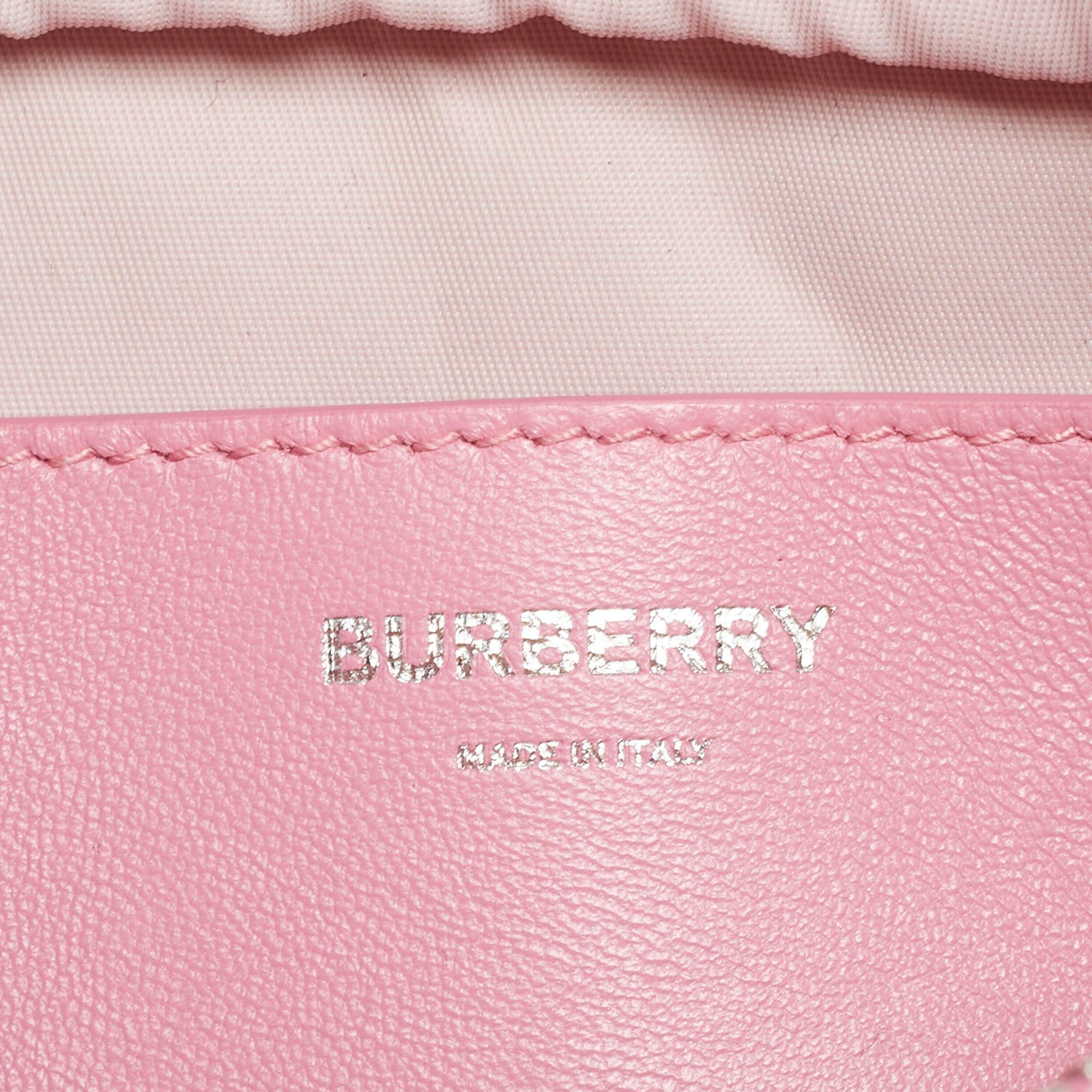 Burberry Pink Quilted Leather Mini Lola Camera Bag 2