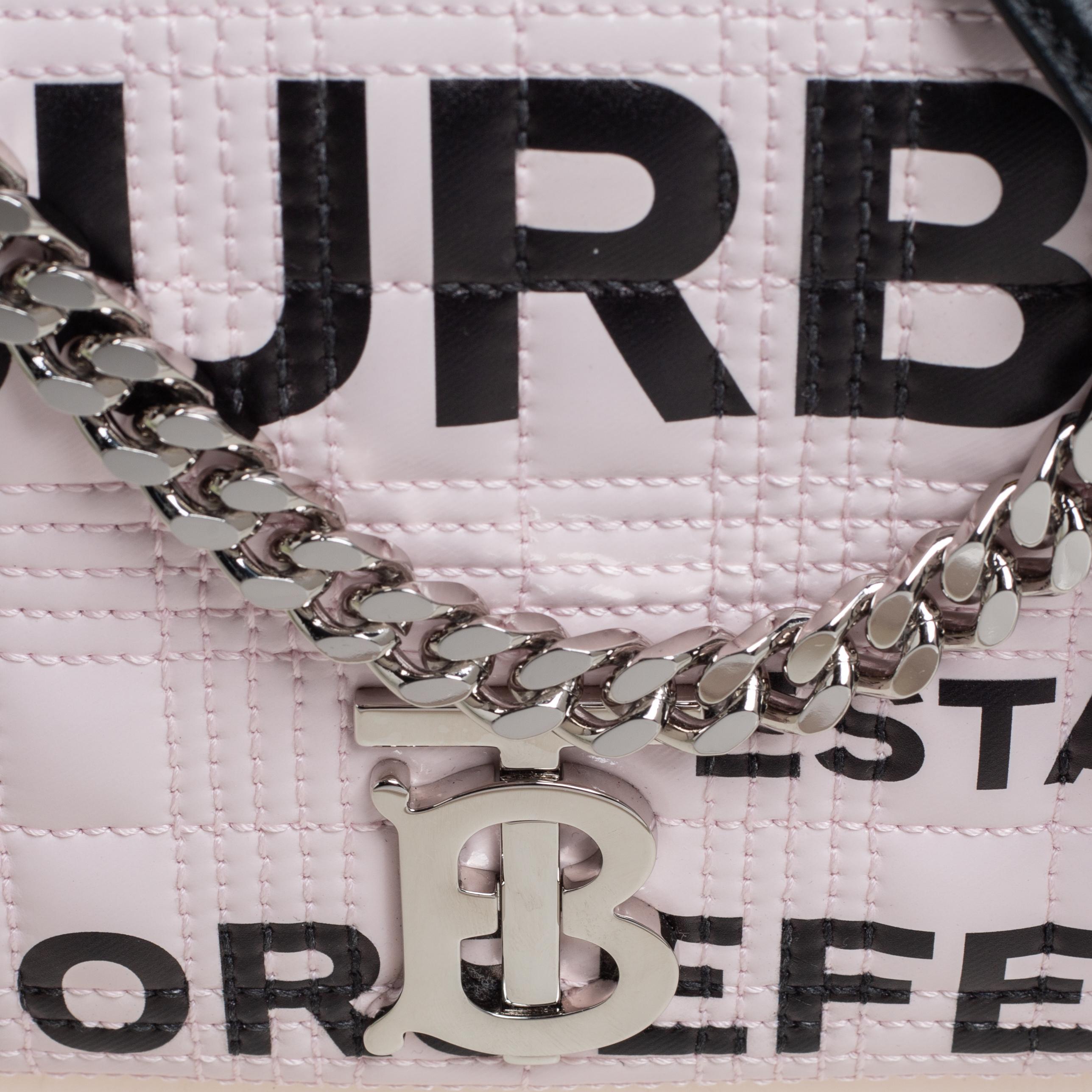 Burberry Pink Quilted Leather Small Lola Shoulder Bag 6
