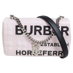 Burberry Pink Quilted Leather Small Lola Shoulder Bag