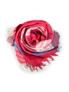 Burberry Pink Tartan Fringed Scarf