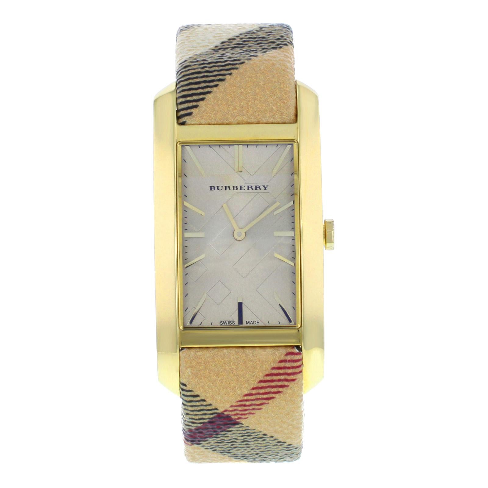Burberry Pioner Silver Rectangle Dial Gold Tone Steel Quartz Ladies Watch  BU9407 at 1stDibs | burberry bu9509, burberry bu9407, gold and silver  rectangle watch