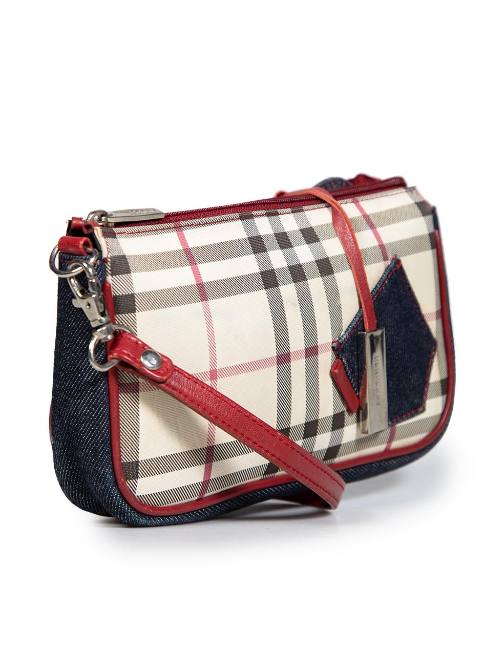 CONDITION is Good. Minor wear to the bag is evident, there are marks on the front and back of the bag. The hardware details have scratches on this used Burberry designer resale item.
 
 
 
 Details
 
 
 Multicolour
 
 Cloth textile
 
 Mini shoulder