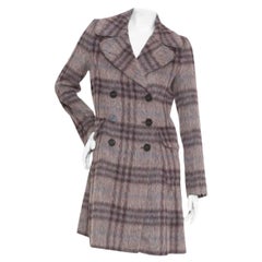 Burberry Plaid Print Trench Coat