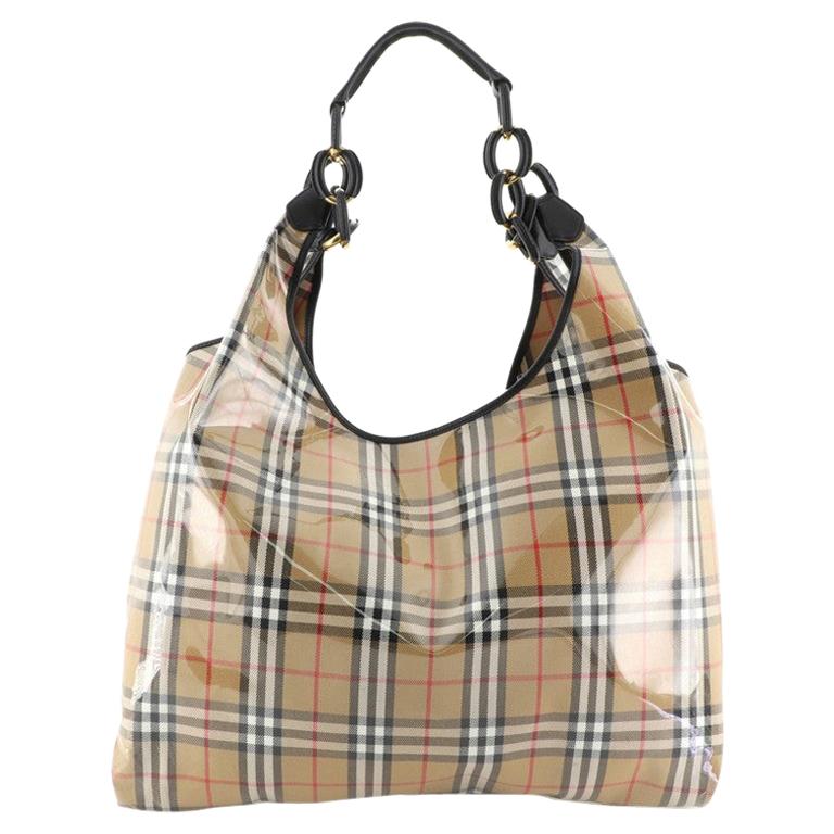 Burberry Plastic Shopper Vintage Check PVC at 1stDibs