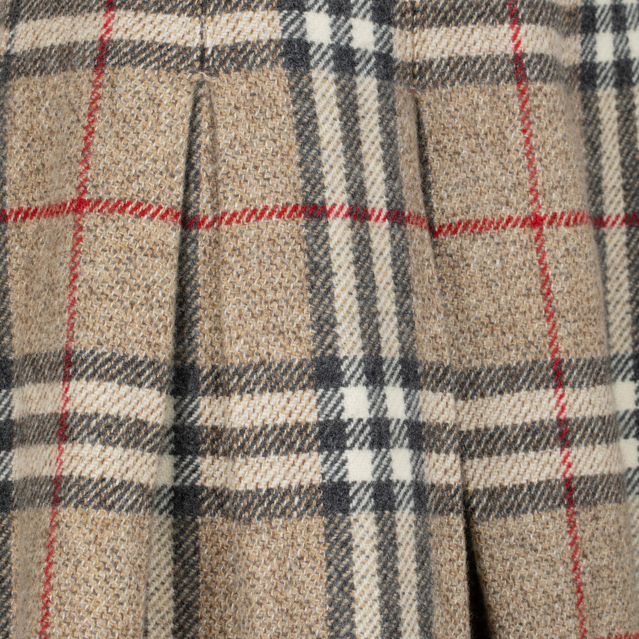 Gonna a pieghe in lana beige di Burberry - Taglia 38 IT in vendita 2